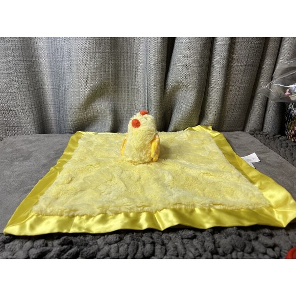 Cloud Island Yellow Chick Crinkle Wings Plush Baby Lovey Satin Trim Easter 14” - Picture 2 of 8